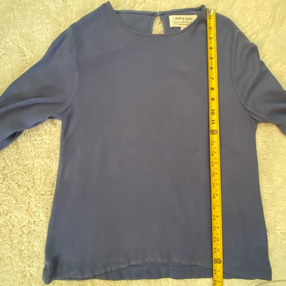 NWT Cloth & Stone Bell-Sleeve Top, Periwinkle Blue, Small - Picture 12 of 14